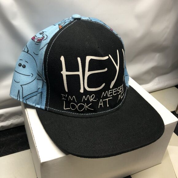 Rick and Morty Mr. Meeseeks Snapback Adjustable Hat HEY! LOOK AT ME! Graphic Cap - Picture 3 of 10